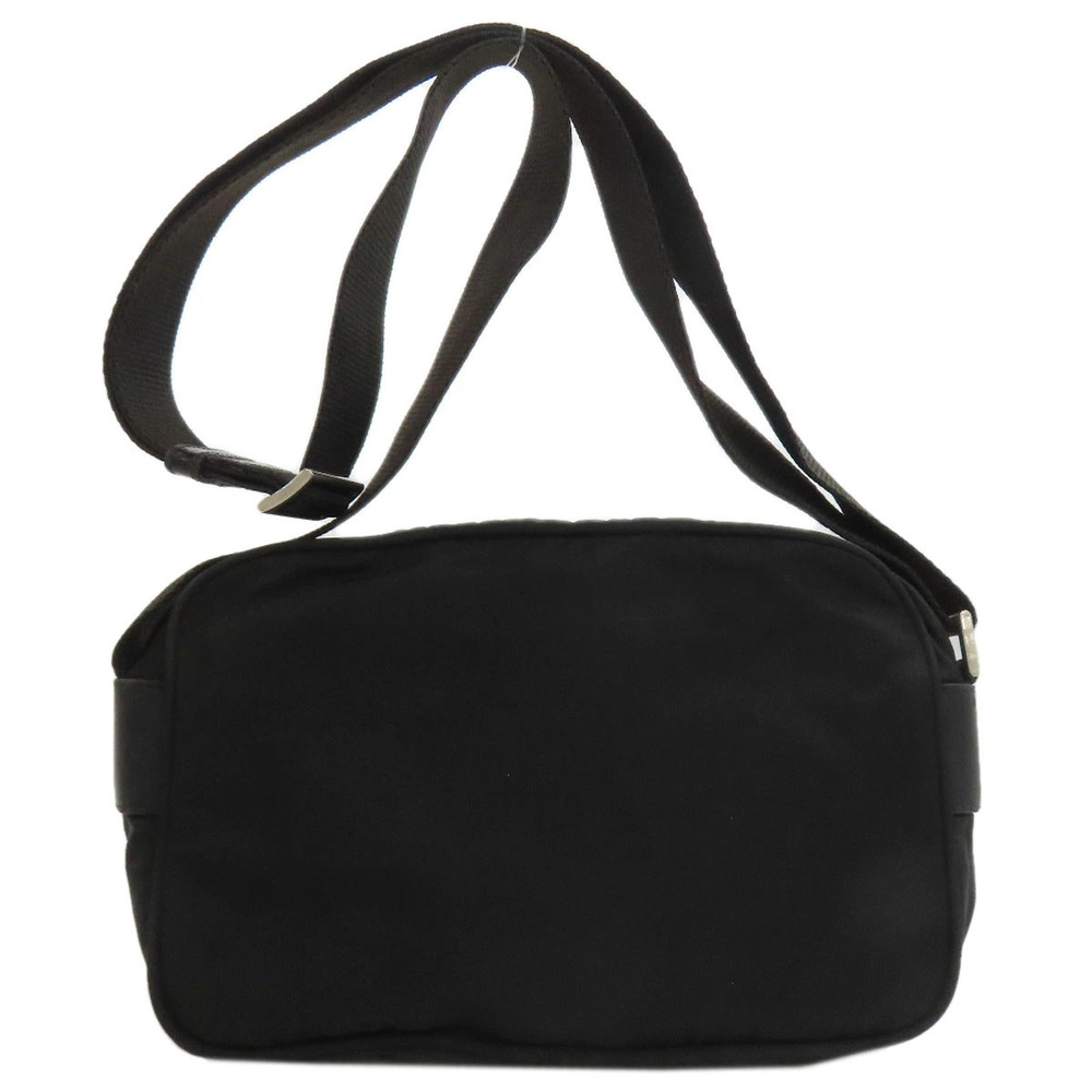 Prada Messenger trim Bag Tessuto leather black Crossbody Black